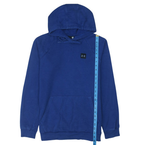 Under Armour Men Blue Pullover Hoodie M Fleece Cotton Blend
