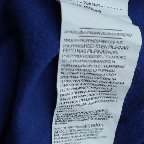 Under Armour Men Blue Pullover Hoodie M Fleece Cotton Blend