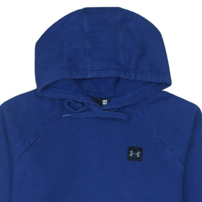 Under Armour Men Blue Pullover Hoodie M Fleece Cotton Blend