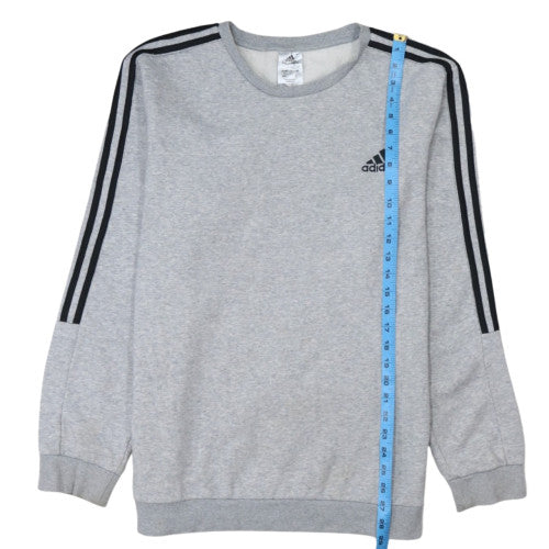 Adidas Mens Grey XL Pullover Sweatshirt Crew Neck Sports Top