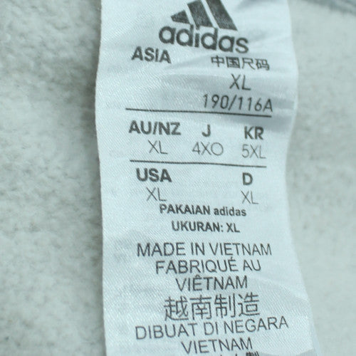 Adidas Mens Grey XL Pullover Sweatshirt Crew Neck Sports Top