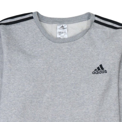 Adidas Mens Grey XL Pullover Sweatshirt Crew Neck Sports Top