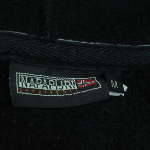 Napapijri Men's Black Full Zip Hoodie Size M Outdoor Fleece