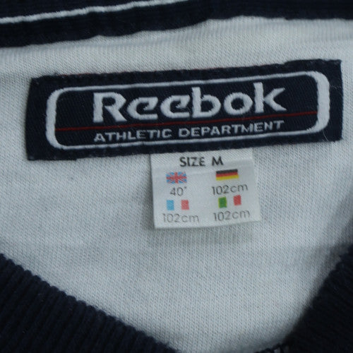 Reebok Men's Blue Pullover Sweatshirt M Embroidered Athletic Department