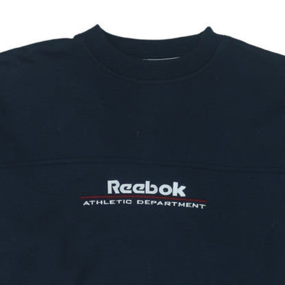 Reebok Men's Blue Pullover Sweatshirt M Embroidered Athletic Department