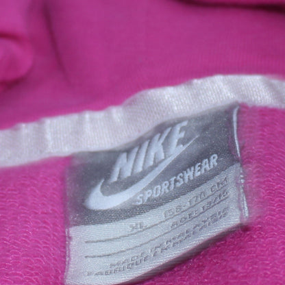 Nike Womens Pink Striped Henley Hoodie Sweatshirt XL