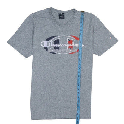 Champion Men's Grey Crew Neck Graphic T-Shirt Size M