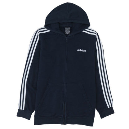 Adidas Men's Blue Full Zip Hoodie Size L Sports Fleece
