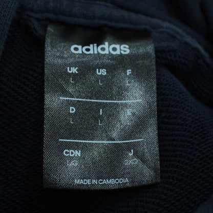 Adidas Men's Blue Full Zip Hoodie Size L Sports Fleece
