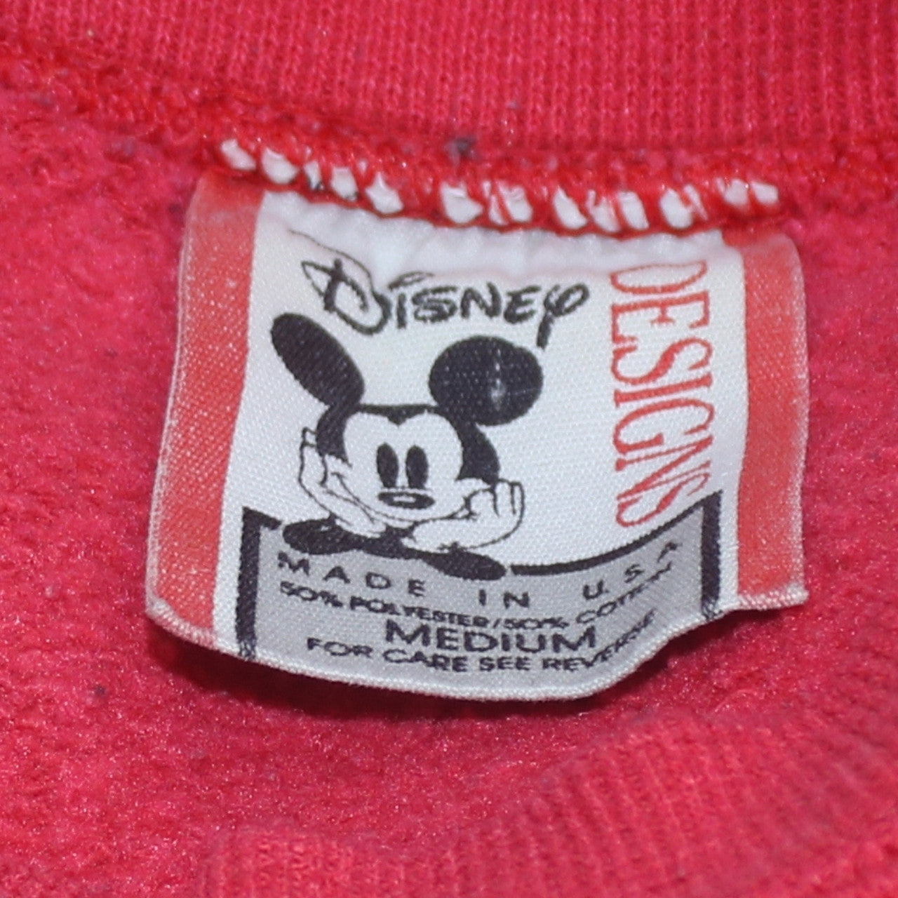 Disney Men Red Mickey Mouse 25th Anniversary Pullover Sweatshirt Medium