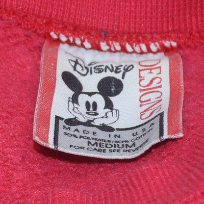 Disney Men Red Mickey Mouse 25th Anniversary Pullover Sweatshirt Medium