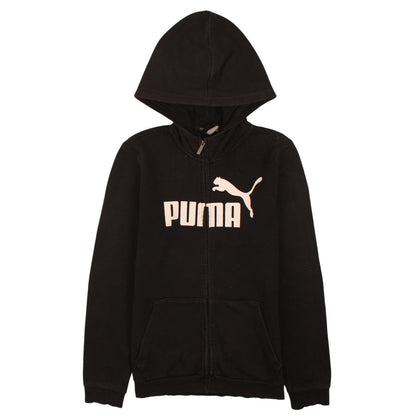 Puma Teens Black Full Zip Hoodie XL Graphic Sportswear