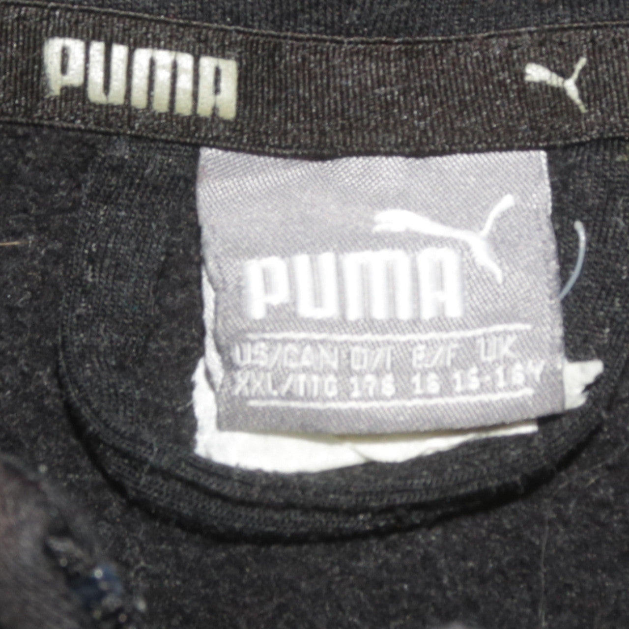 Puma Teens Black Full Zip Hoodie XL Graphic Sportswear