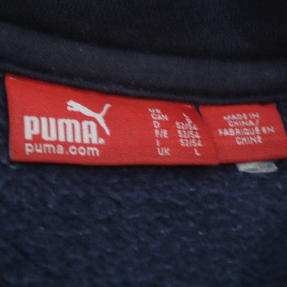 Puma Men's Blue 1/4 Zip Fleece Sweatshirt L Regular Fit