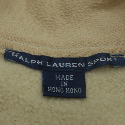 Ralph Lauren Sport Women's Beige Collared Henley Jumper Size L Cotton Blend