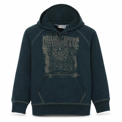 Levi's Mens Black XL Pullover Hoodie Graphic Print Cotton Blend