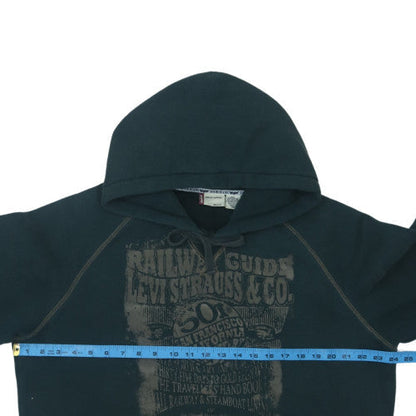 Levi's Mens Black XL Pullover Hoodie Graphic Print Cotton Blend