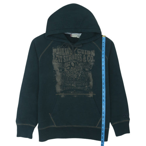 Levi's Mens Black XL Pullover Hoodie Graphic Print Cotton Blend