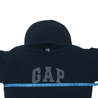 GAP Men's Black Pullover Hoodie L Logo Fleece Sweatshirt