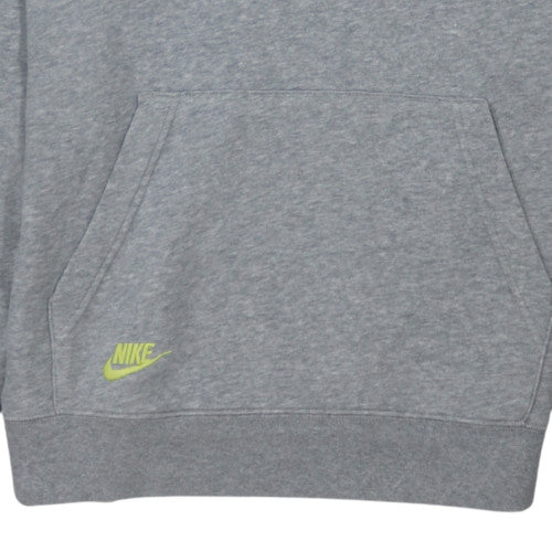 Nike Men's Grey Pullover Hoodie M Sports Fleece Sweatshirt