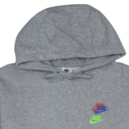Nike Men's Grey Pullover Hoodie M Sports Fleece Sweatshirt