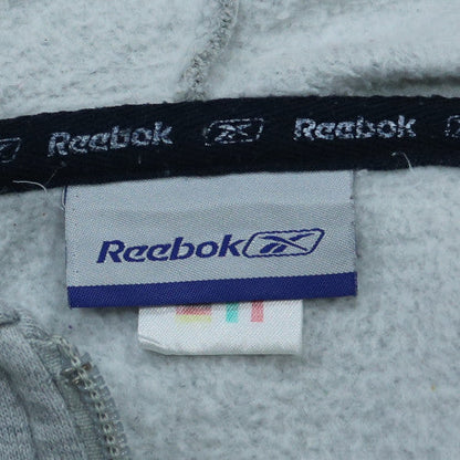 Reebok Mens Grey Full Zip Hoodie L Sports Fleece Sweatshirt