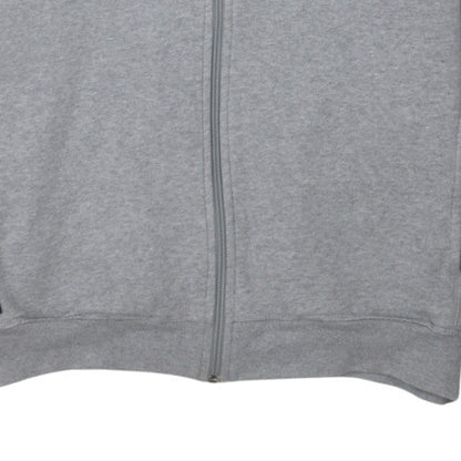 Reebok Mens Grey Full Zip Hoodie L Sports Fleece Sweatshirt