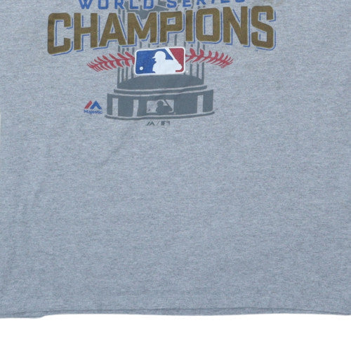 Majestic Men's Grey XL Chicago Cubs 2016 World Series Champions T-Shirt