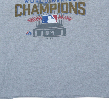 Majestic Men's Grey XL Chicago Cubs 2016 World Series Champions T-Shirt