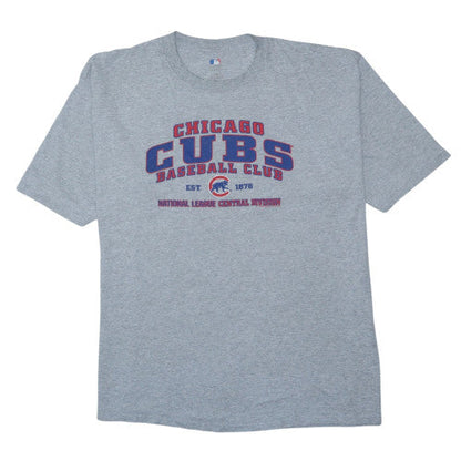 Majestic Men's Grey Chicago Cubs 2XL Graphic Baseball T-Shirt