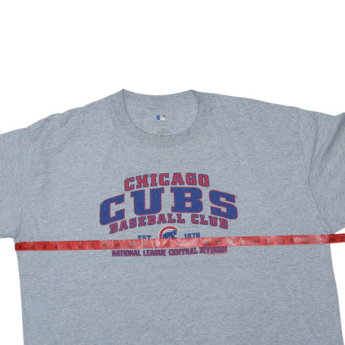 Majestic Men's Grey Chicago Cubs 2XL Graphic Baseball T-Shirt