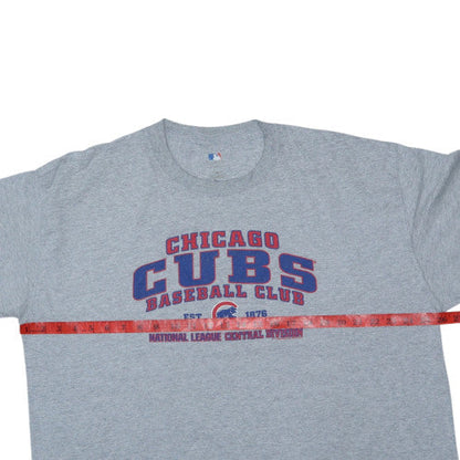 Majestic Men's Grey Chicago Cubs 2XL Graphic Baseball T-Shirt
