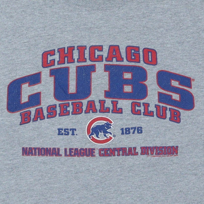 Majestic Men's Grey Chicago Cubs 2XL Graphic Baseball T-Shirt