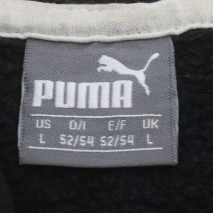 Puma Men's Black Full Zip Fleece Hoodie L Sports Streetwear