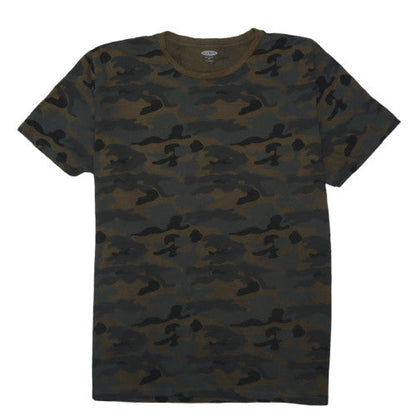 Old Navy Men's Green Camouflage Crew Neck Cotton Blend XL T-Shirt