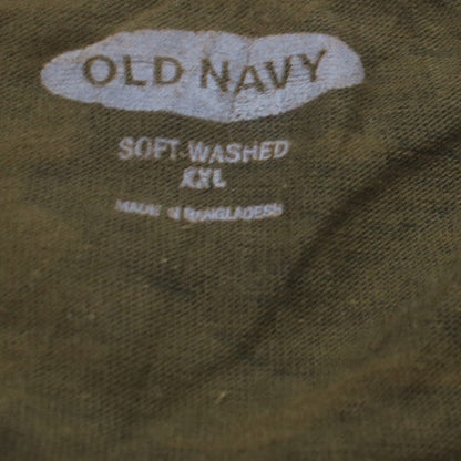Old Navy Men's Green Camouflage Crew Neck Cotton Blend XL T-Shirt