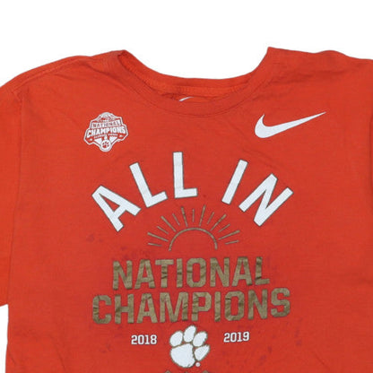 Nike Men's Orange XL Athletic Fit Sports Graphic T-Shirt