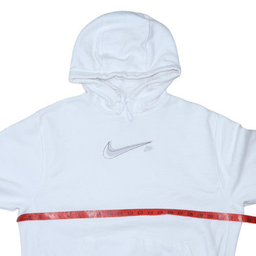 Nike Men's White Pullover Hoodie M Regular Fit Sports Fleece