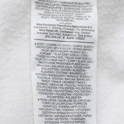 Nike Men's White Pullover Hoodie M Regular Fit Sports Fleece