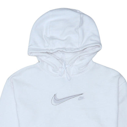 Nike Men's White Pullover Hoodie M Regular Fit Sports Fleece
