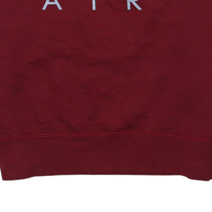 Nike Men's Red Grey Crew Neck Pullover Sweatshirt M