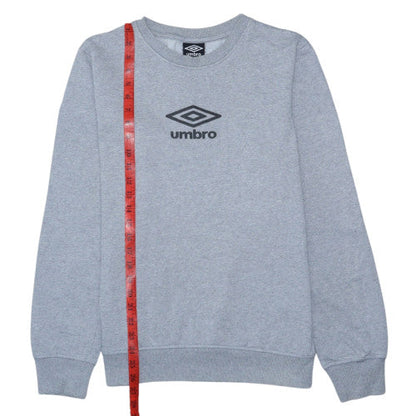 Umbro Men's Grey Crew Neck Logo Sweatshirt Size M