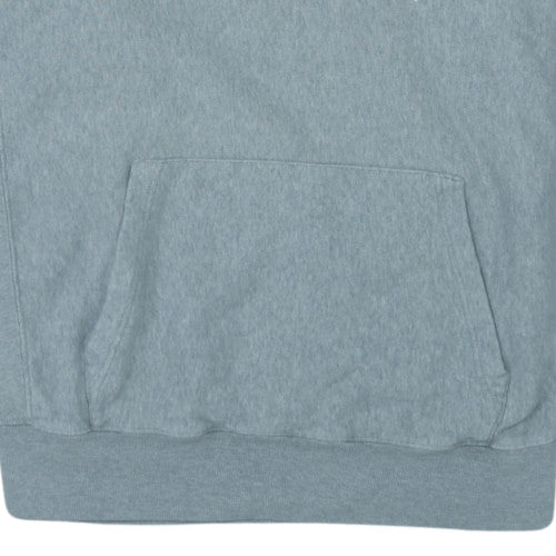 GAP Men’s Grey Logo Pullover Hoodie M Regular Fit Fleece