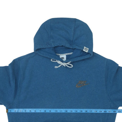 Nike Men's Blue Pullover Hoodie Size M Regular Fit Fleece Sweatshirt