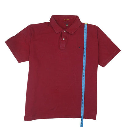 Nautica Men's Red 2XL Classic Cotton Polo Shirt Short Sleeve