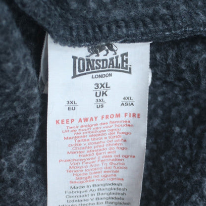 Lonsdale Men's Grey 3XL Sleeveless Full Zip Hoodie