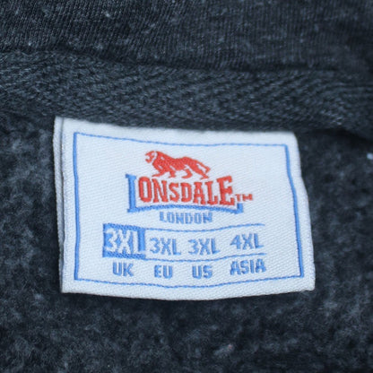 Lonsdale Men's Grey 3XL Sleeveless Full Zip Hoodie