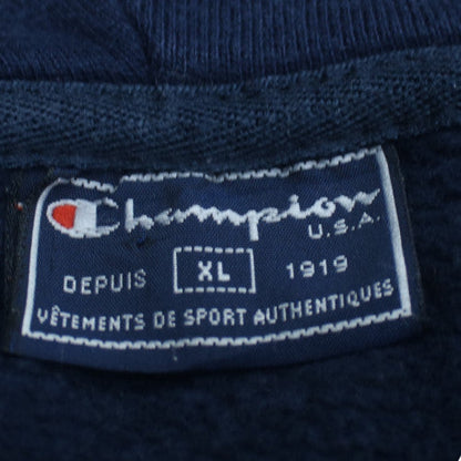 Champion Men's Blue Pullover Hoodie XL Fleece Logo Sweatshirt