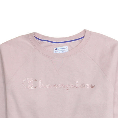 Champion Womens Pink Crew Neck Pullover Sweatshirt XL Relaxed Fit