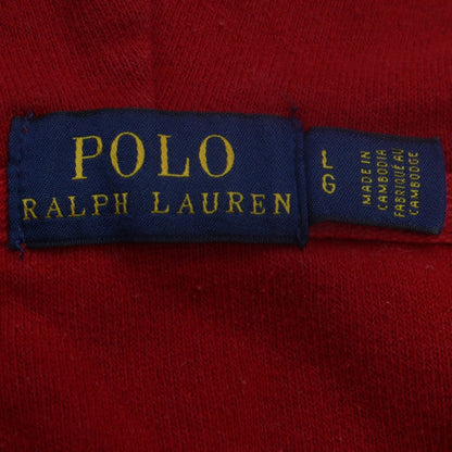 Polo Ralph Lauren Boys Red Full Zip Hoodie Size L Cotton Blend